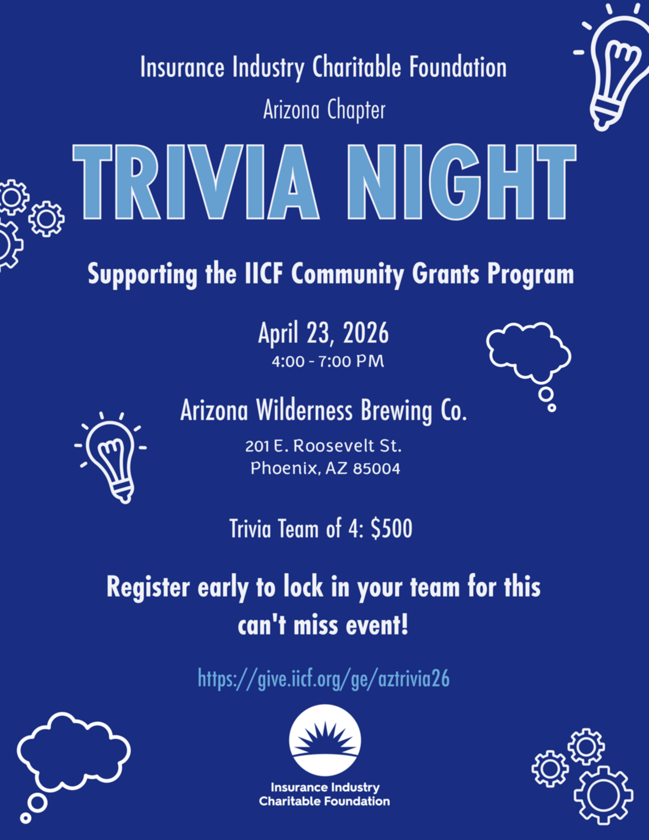 IICF Arizona Trivia Night 2026 logo