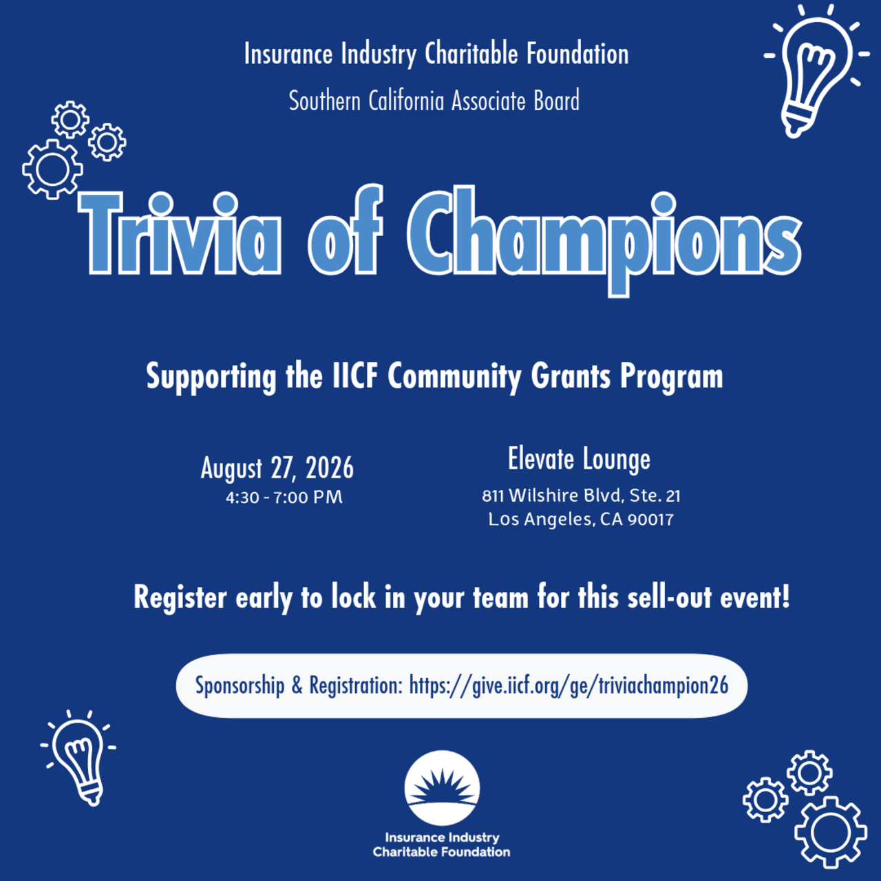 IICF Trivia of Champions 2026 logo