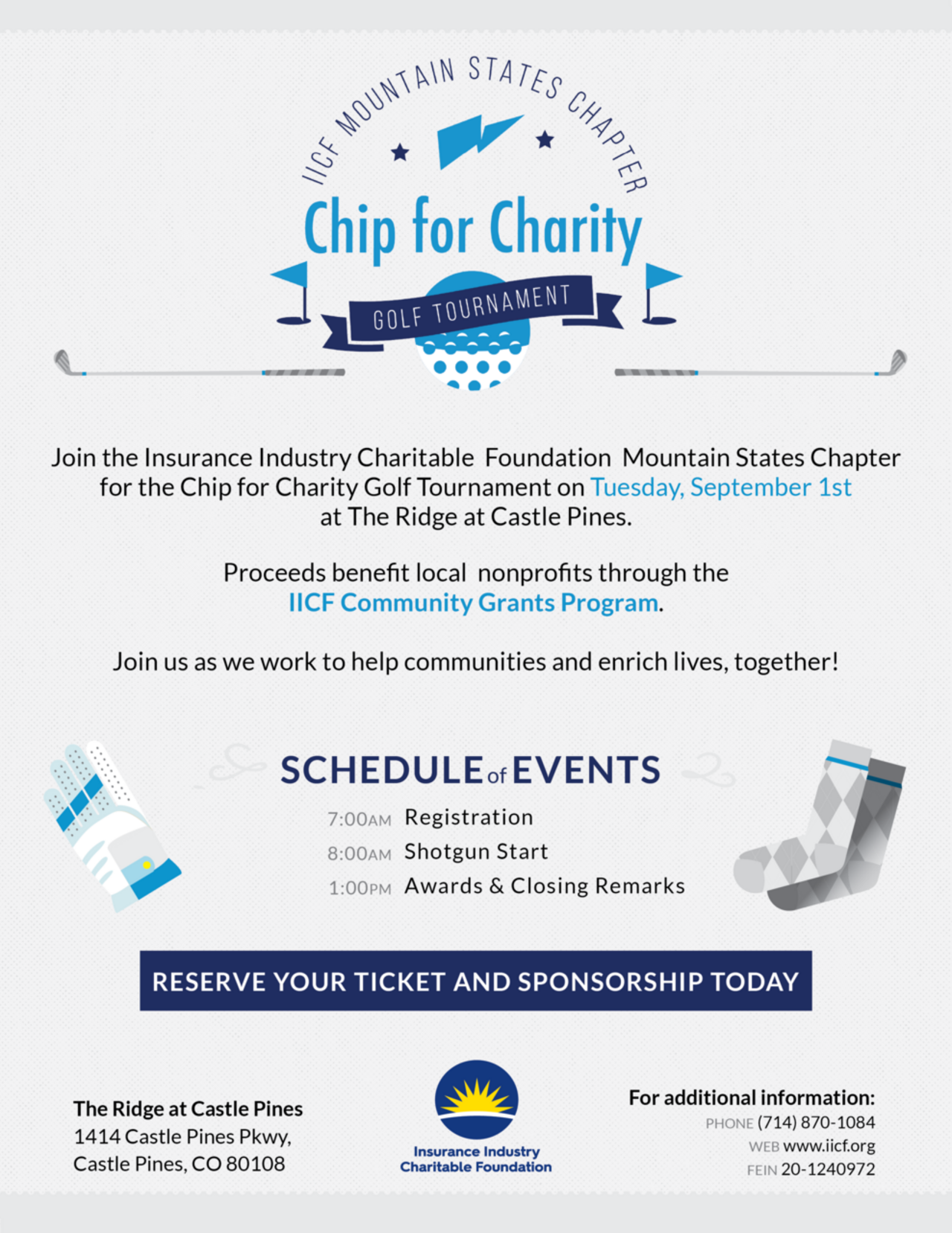 IICF Chip for Charity Golf Tournament 2026 logo