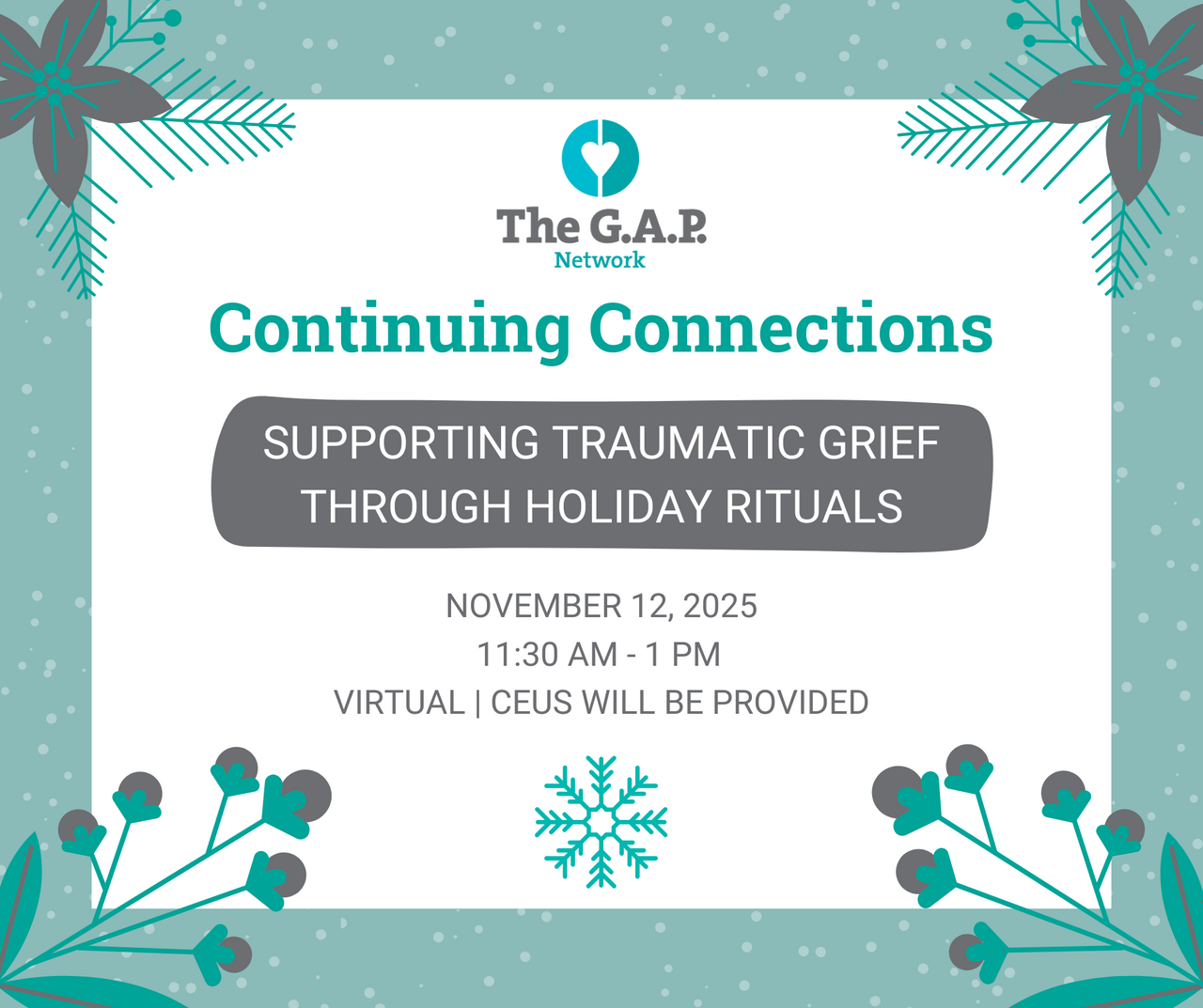 Continuing Connections: Supporting Traumatic Grief Through Holiday Rituals logo