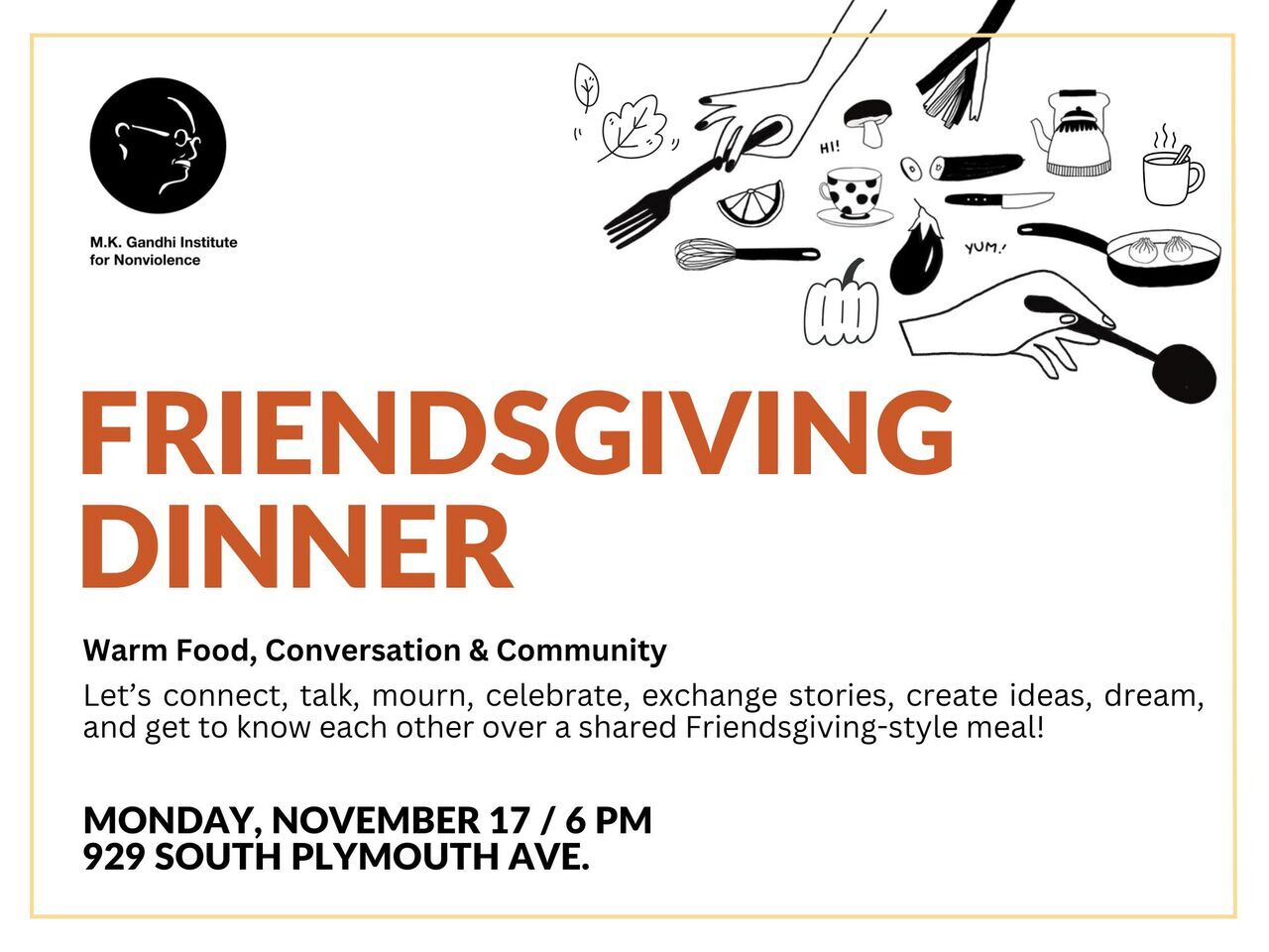 November Community Dinner logo