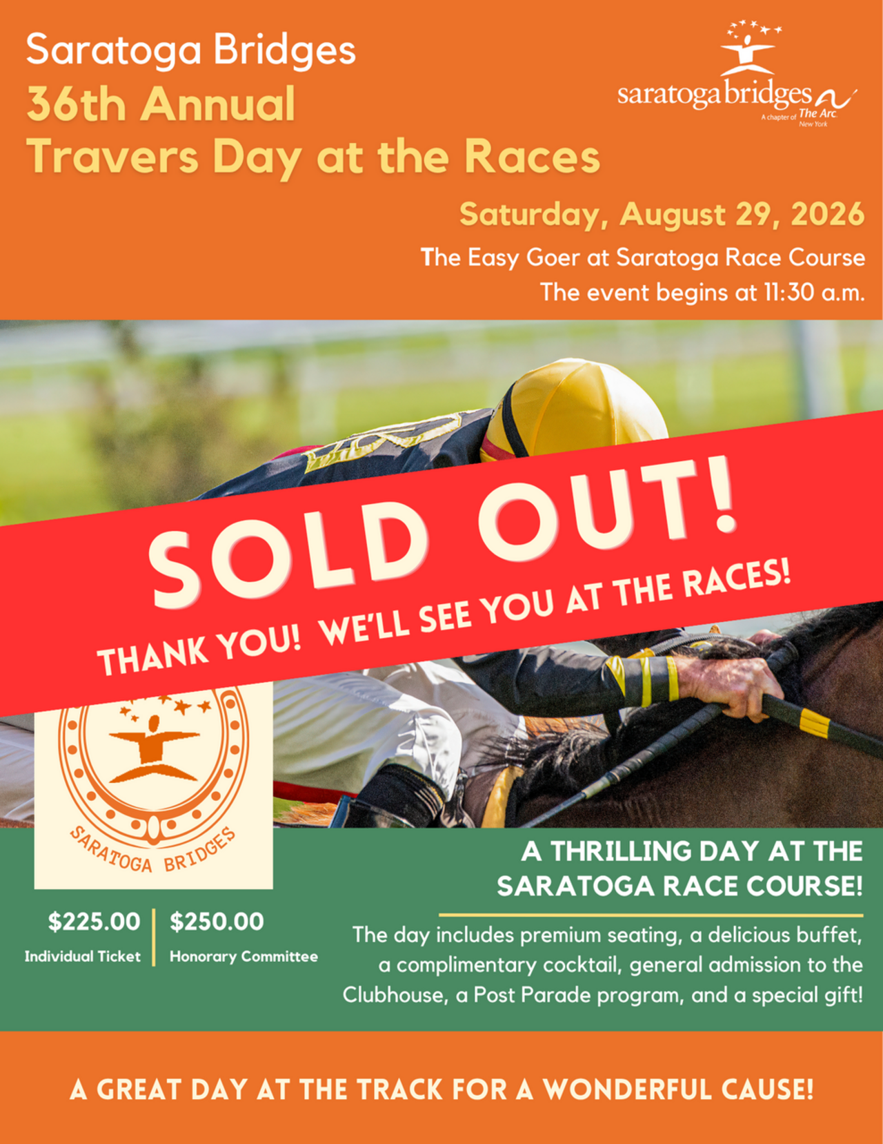 36th Annual Travers Day at the Races logo