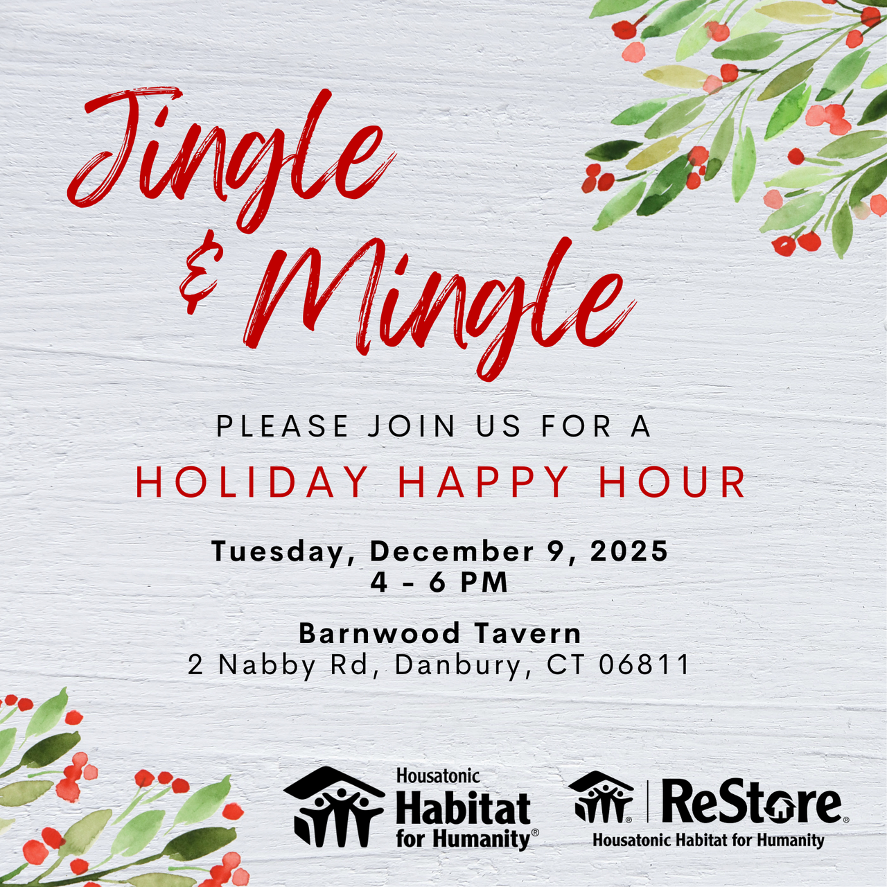 Jingle & Mingle | Staff & Volunteer Holiday Happy Hour logo