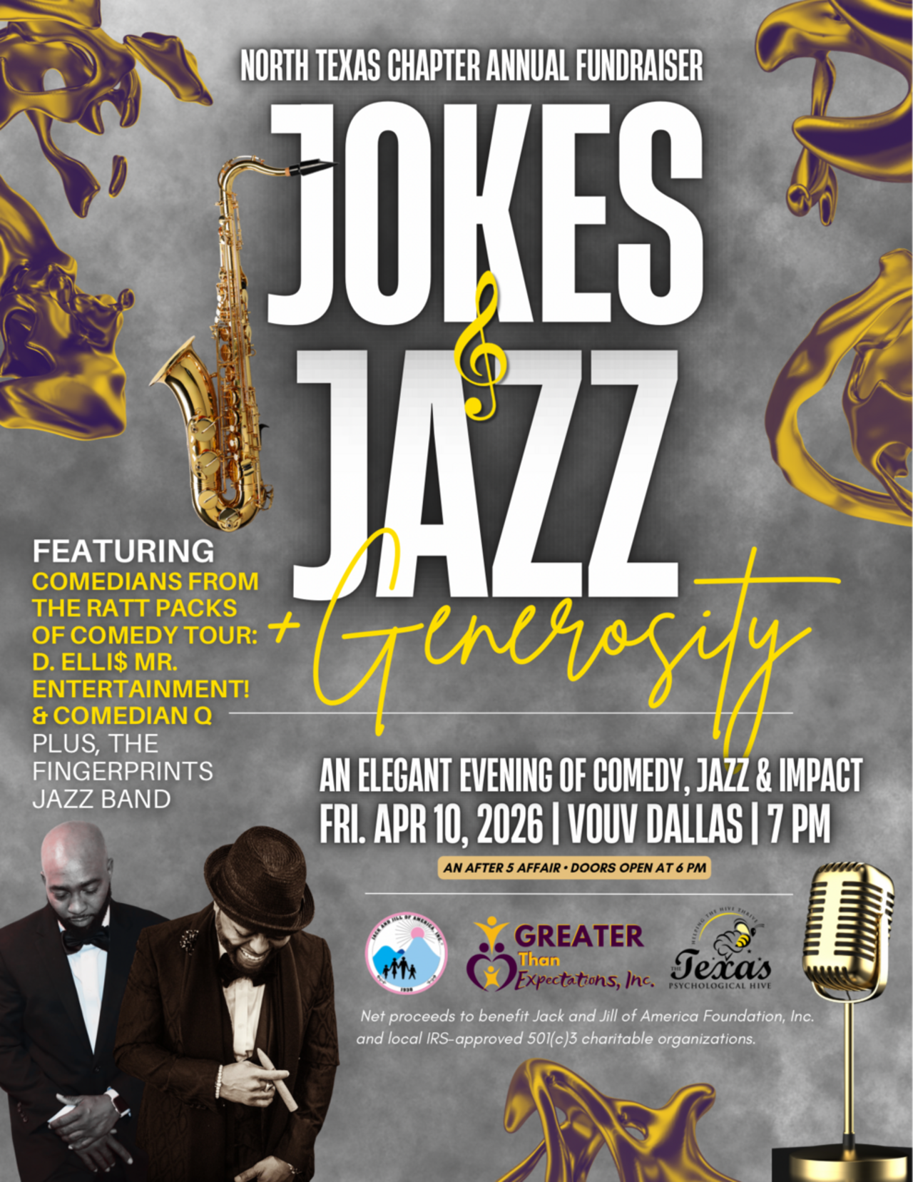North Texas Chapter Jokes & Jazz Fundraiser logo