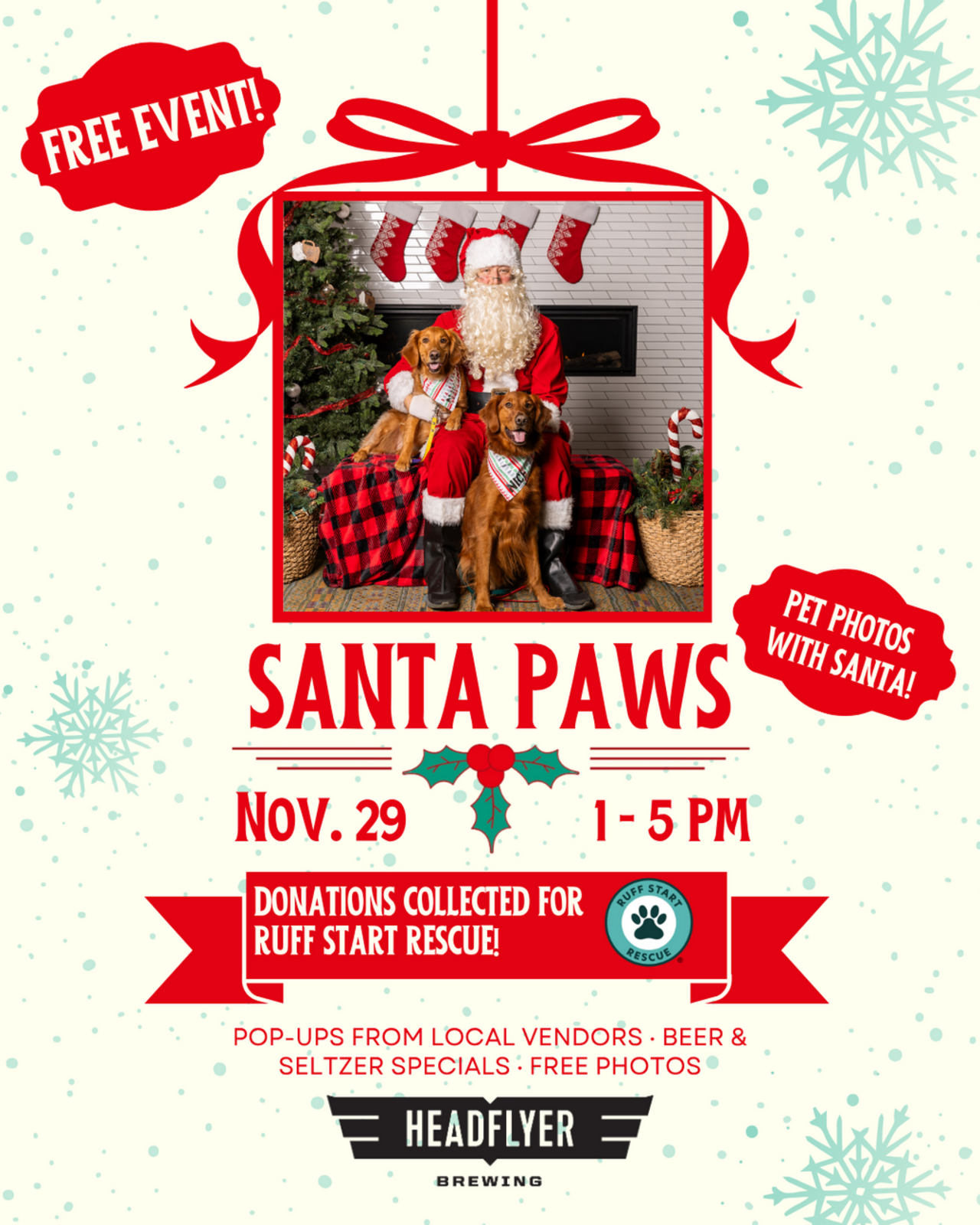 Photos with Santa Event at Headflyer Brewing logo