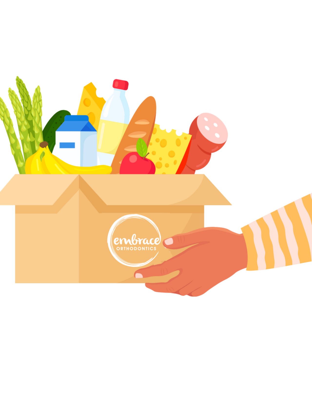 Support Our Community with Embrace Orthodontics logo