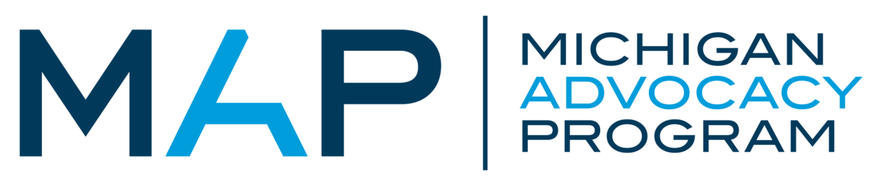 Michigan Advocacy Program Food Drive logo