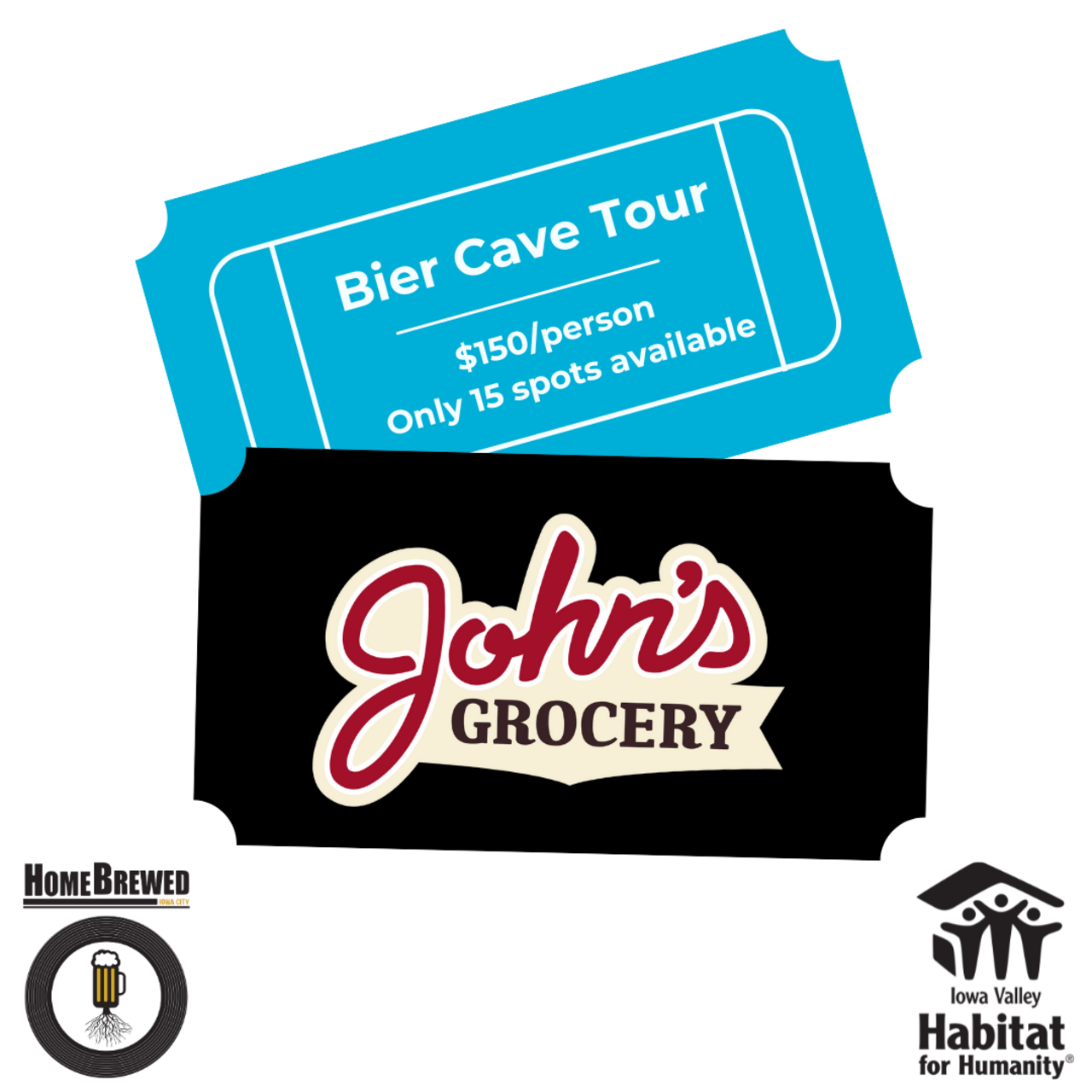 Bier Cave Tour with John’s Grocery-HomeBrewed Home Renewed logo