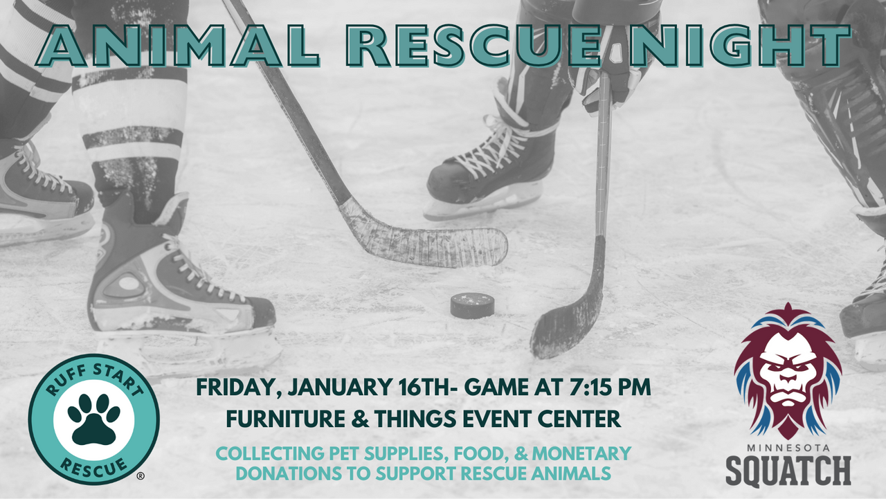 Animal Rescue Night- Minnesota Squatch Hockey Fundraiser & Donation Drive 2026 logo