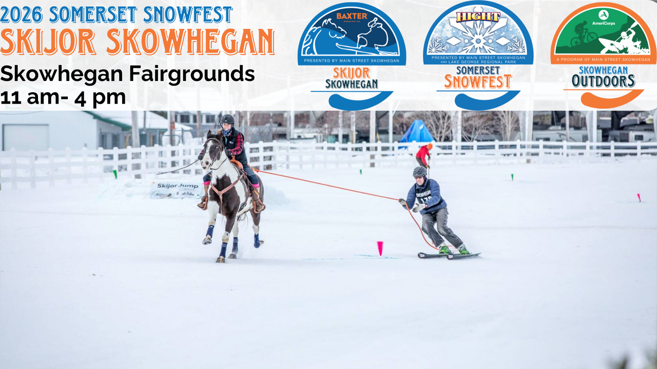 Skijor Skowhegan 2026 logo