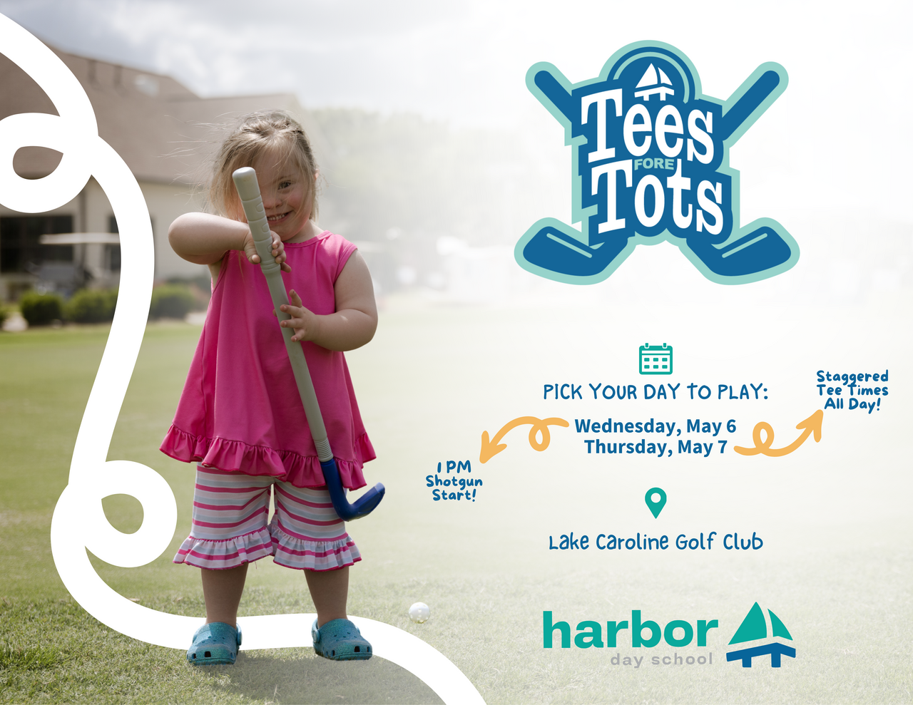 Tees Fore Tots 2026 logo