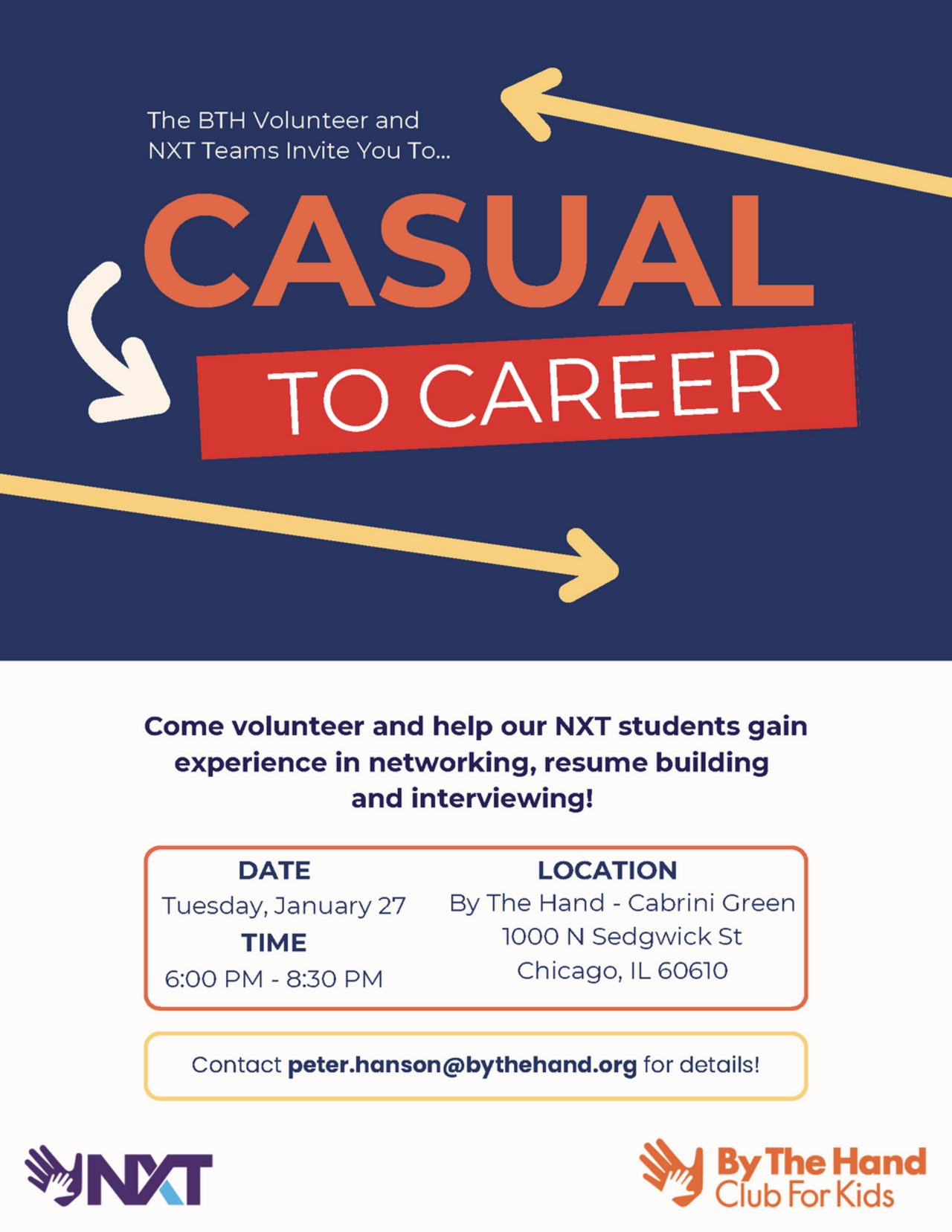 Casual to Career - By the Hand for Kids logo