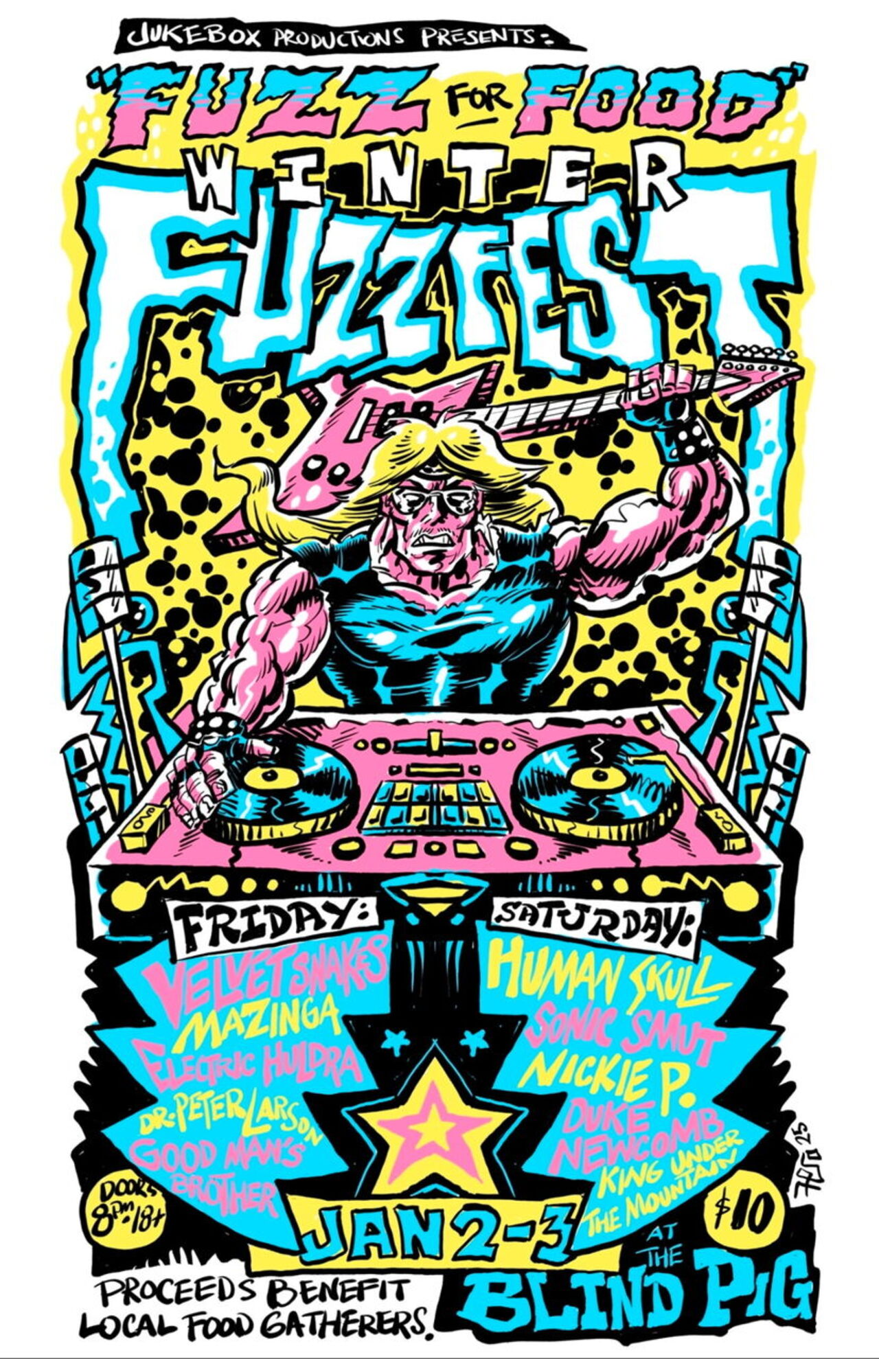 Fuzz Fest presents FUZZ FOR FOOD! logo