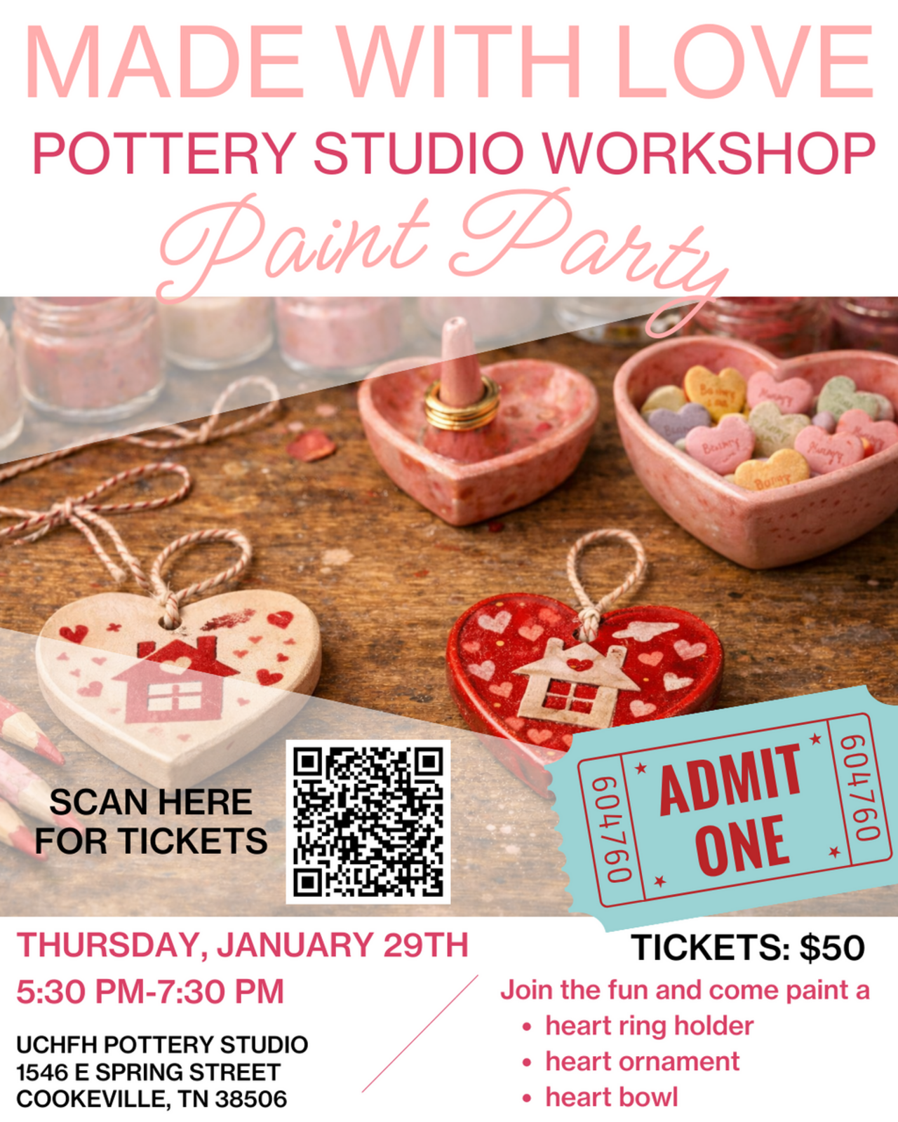 Made with Love Pottery Studio Workshop logo