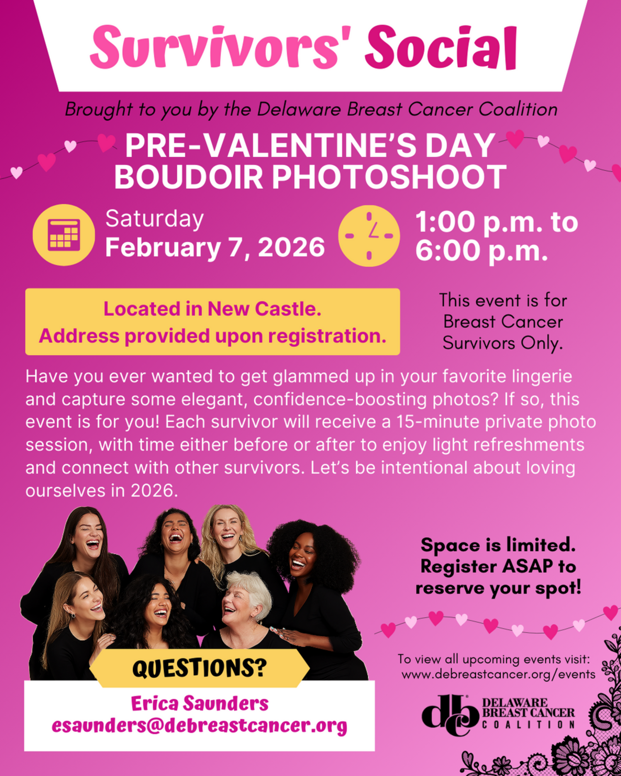 Survivor Social Pre-Valentine's Day Boudoir Photoshoot logo