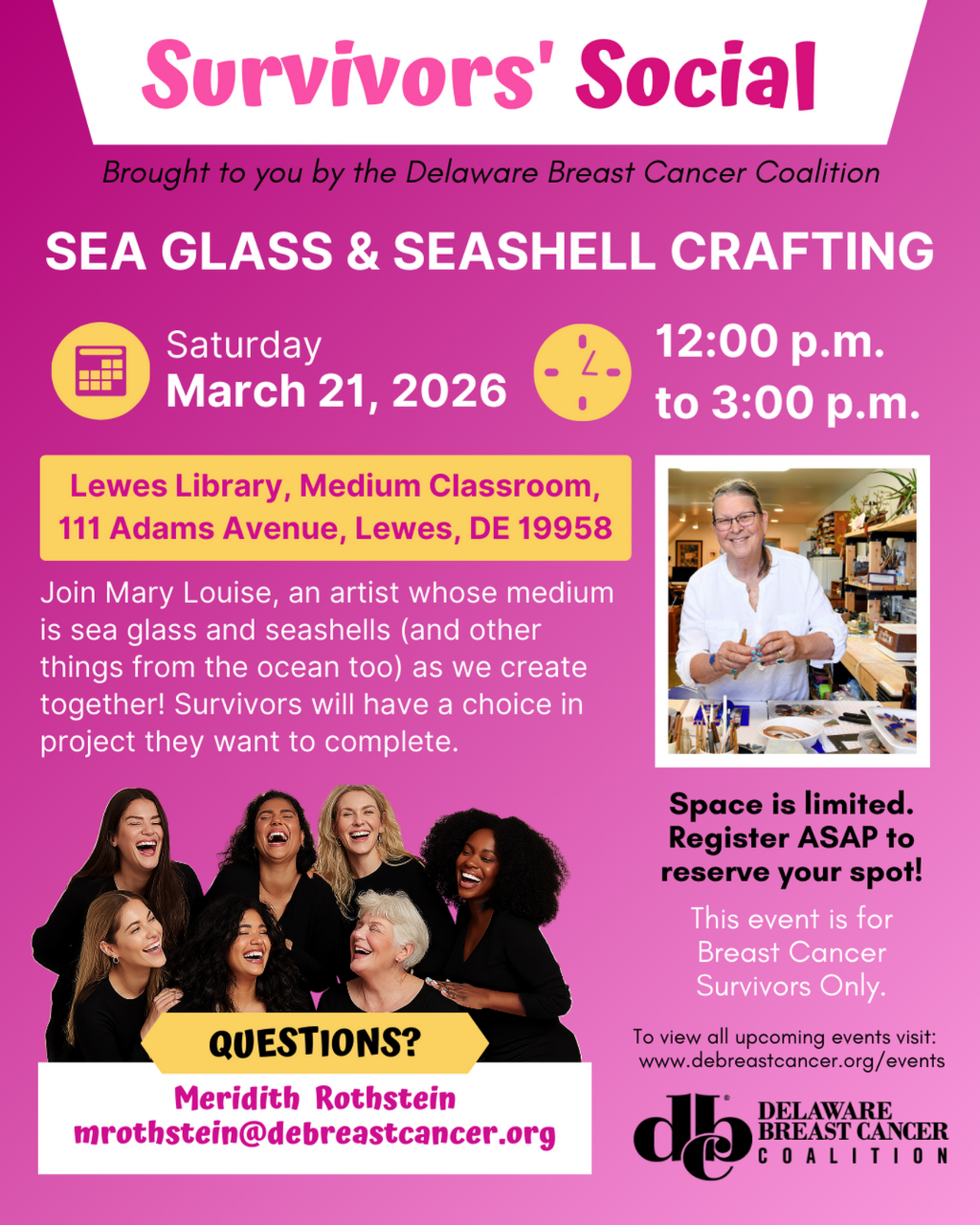 Survivor Social Sea Glass and Seashell Crafting with Mary Louise Lauffer, Bre... logo