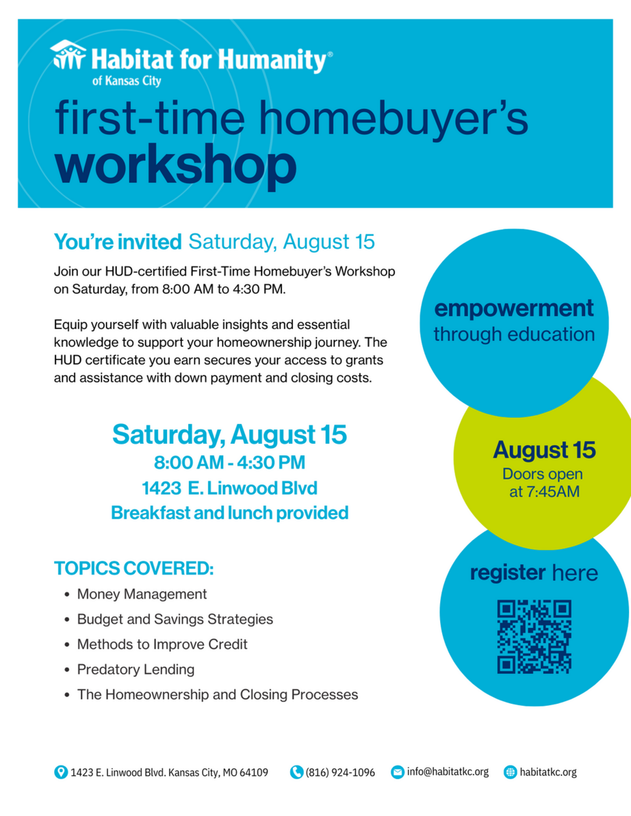 First-Time Homebuyer’s Workshop - Aug 15 logo