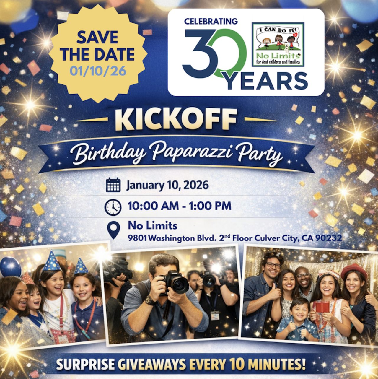 No Limits Birthday Paparazzi Party logo