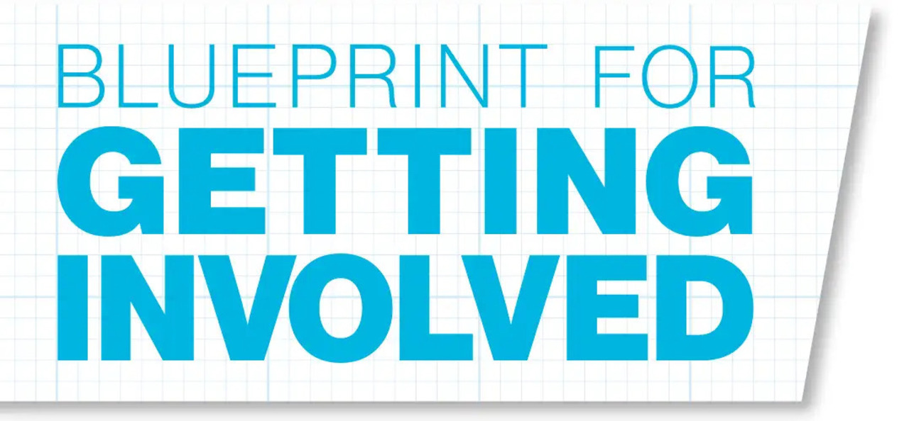 Blueprint for Getting Involved: Learn, Lunch, and Connect logo