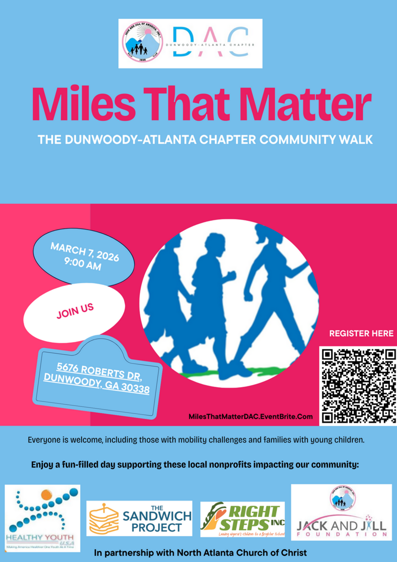 Miles that Matter: Dunwoody-Atlanta Chapter Community Walk logo