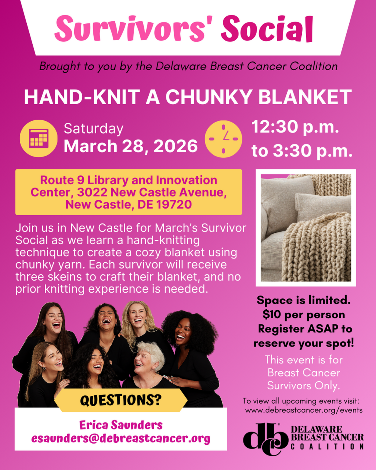 Survivor Social Hand-Knit a Chunky Blanket logo