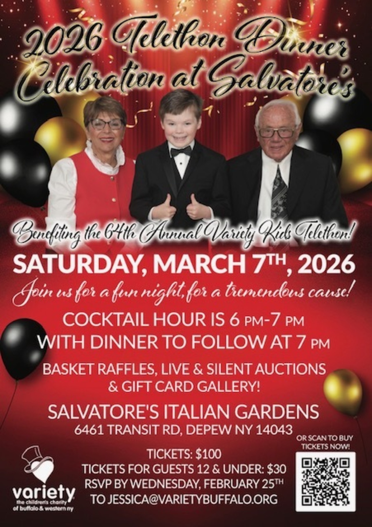 2026 TELETHON DINNER CELEBRATION @ SALVATORE’S! logo