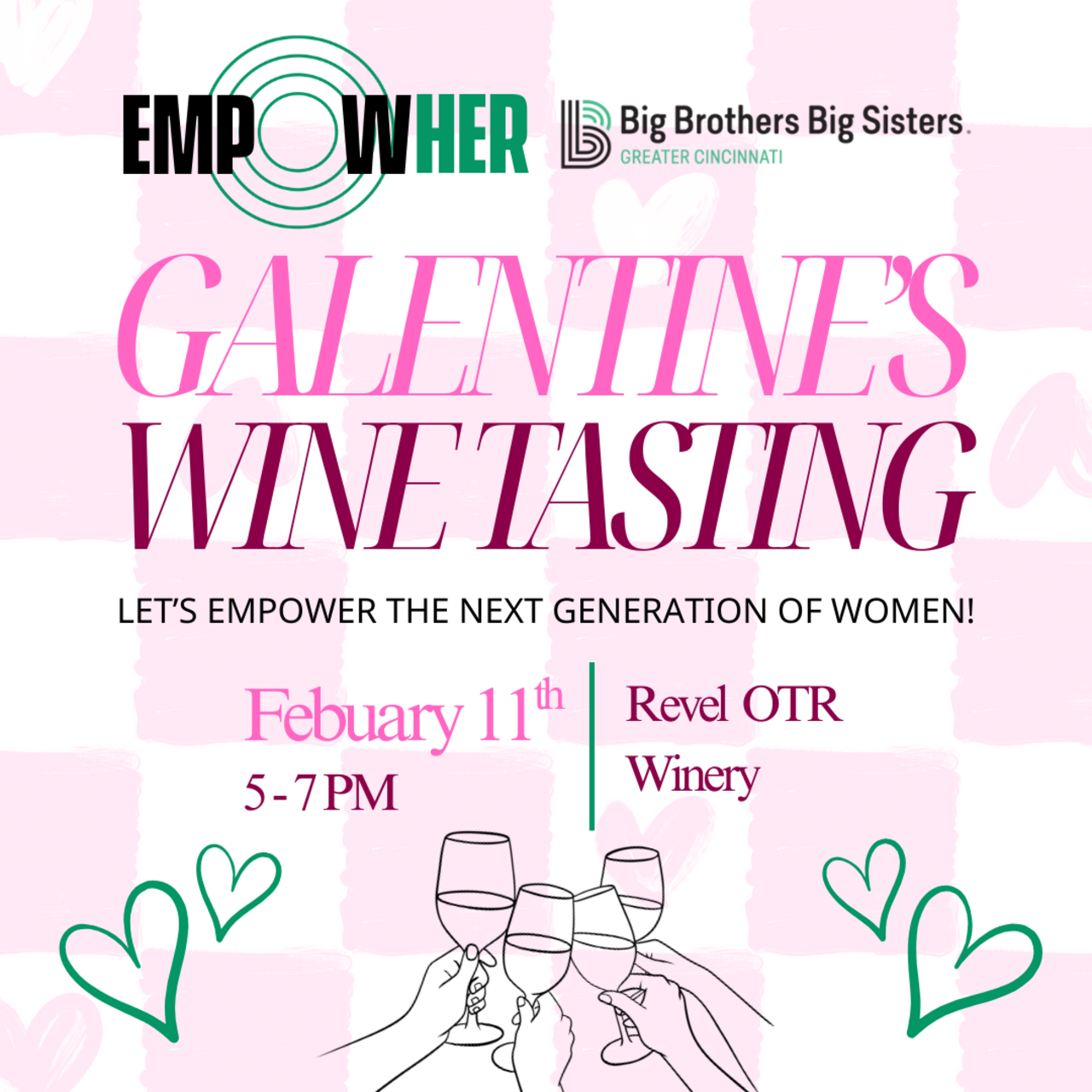 EmpowHER Galentine's Wine Tasting logo