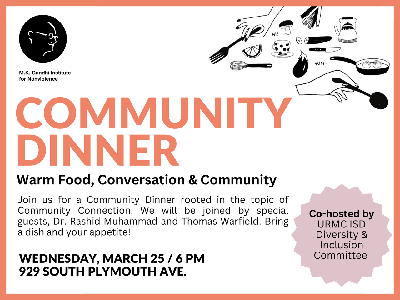 March Community Dinner logo