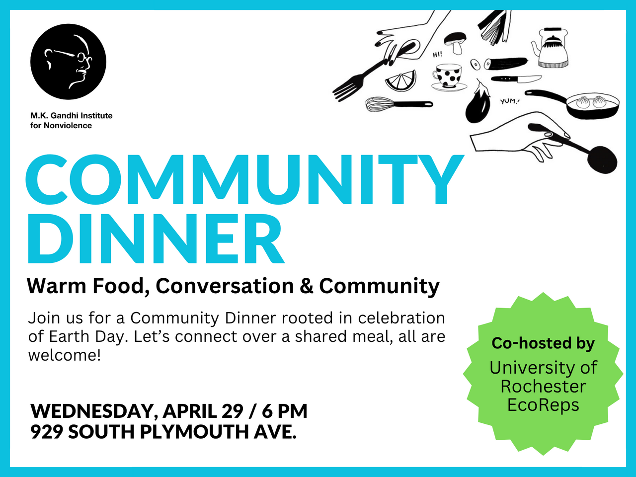 April Community Dinner 2026 logo