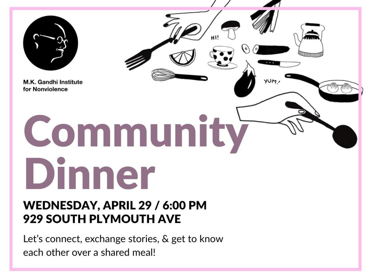 April Community Dinner 2026 logo