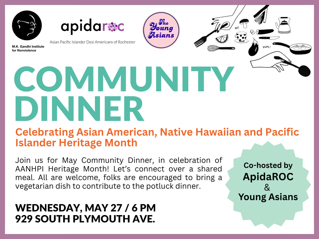May Community Dinner 2026 logo