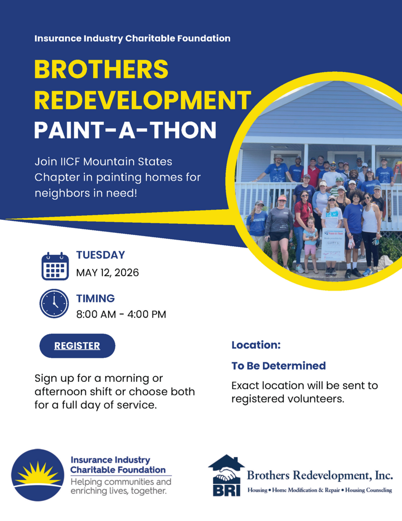 IICF Mountain States  Brothers Redevelopment Paint-a-Thon 2026 logo