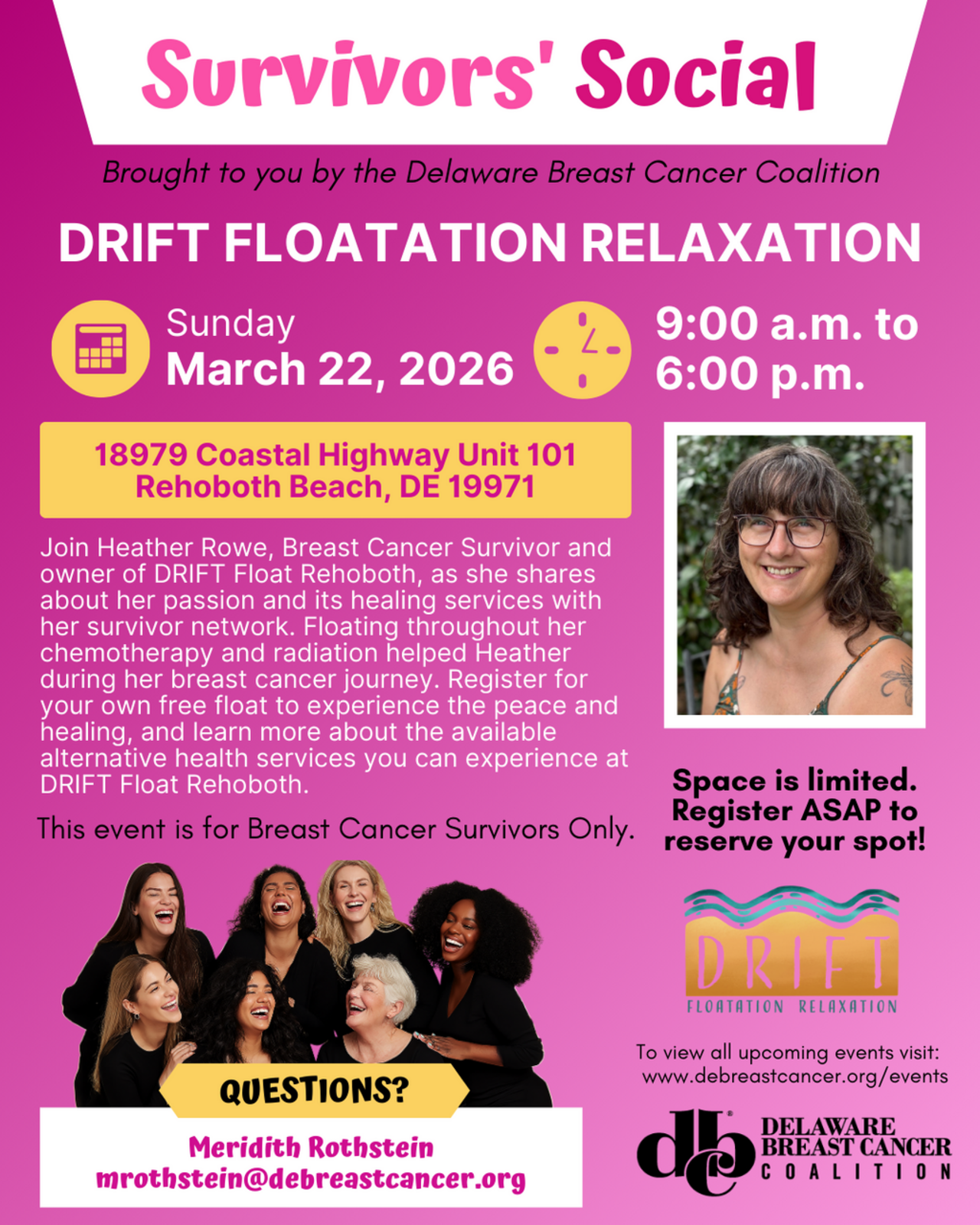 Drift Floatation Relaxation Survivor Day logo
