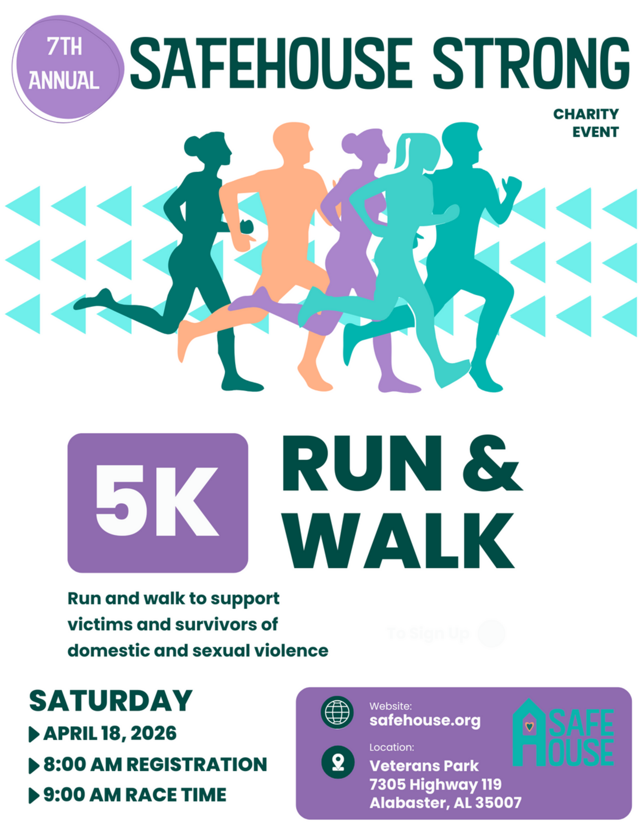 SafeHouse Strong 1 mile/5K 2026 logo