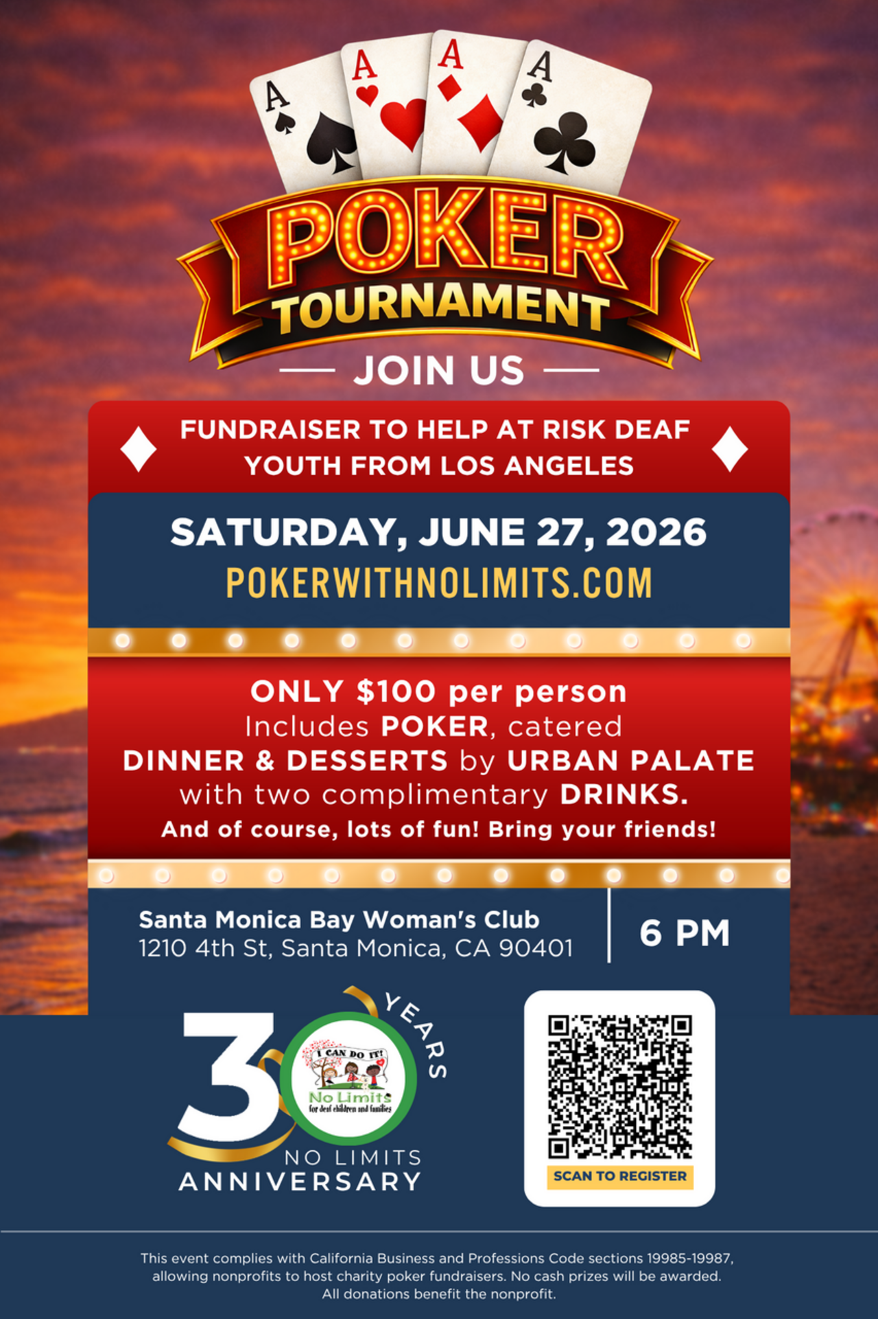 No Limits Poker Night logo