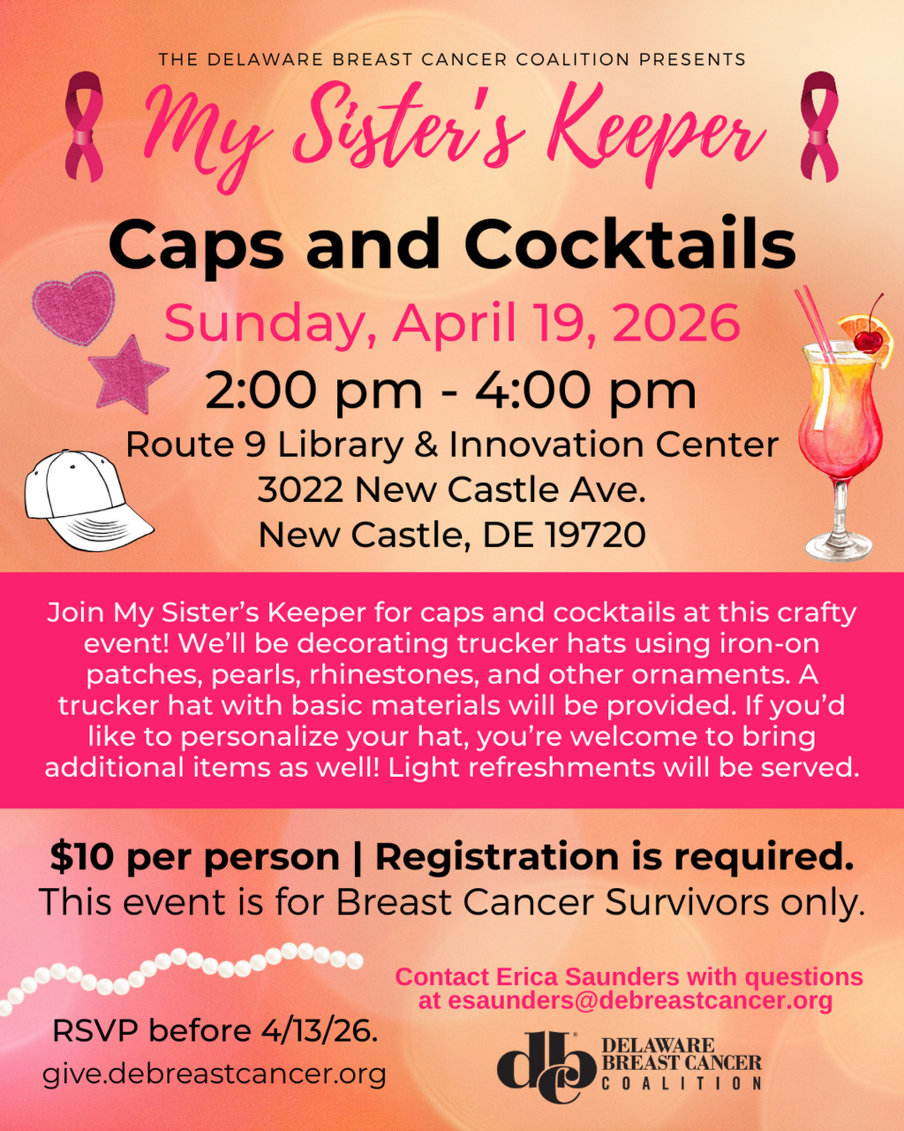 MSK Caps and Cocktails logo