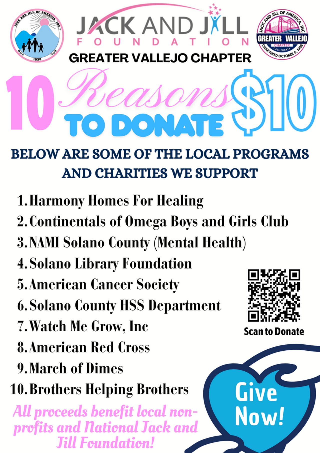 10 Reasons to Donate $10 logo