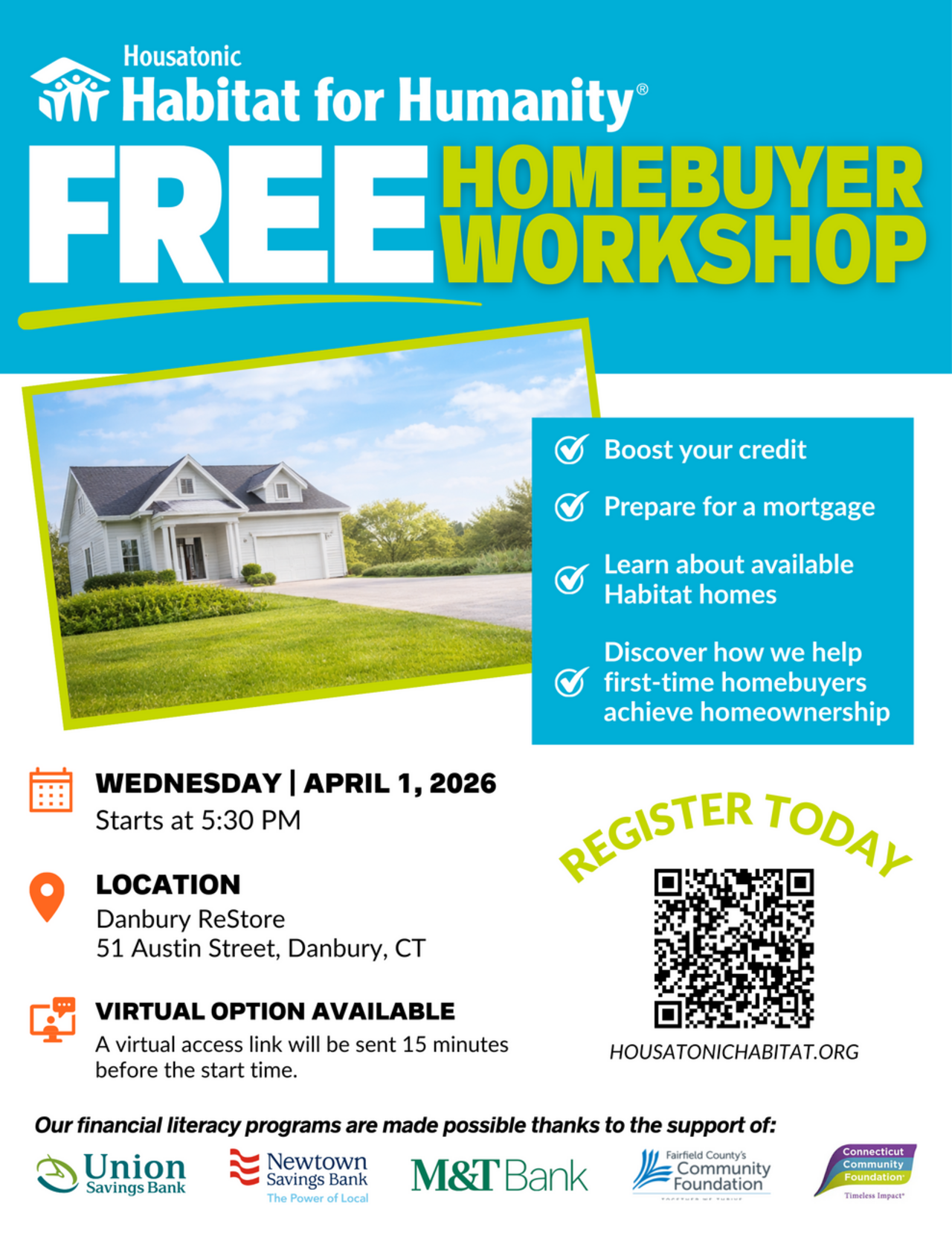 FREE Habitat Homeowner Workshop | April 1, 2026 logo