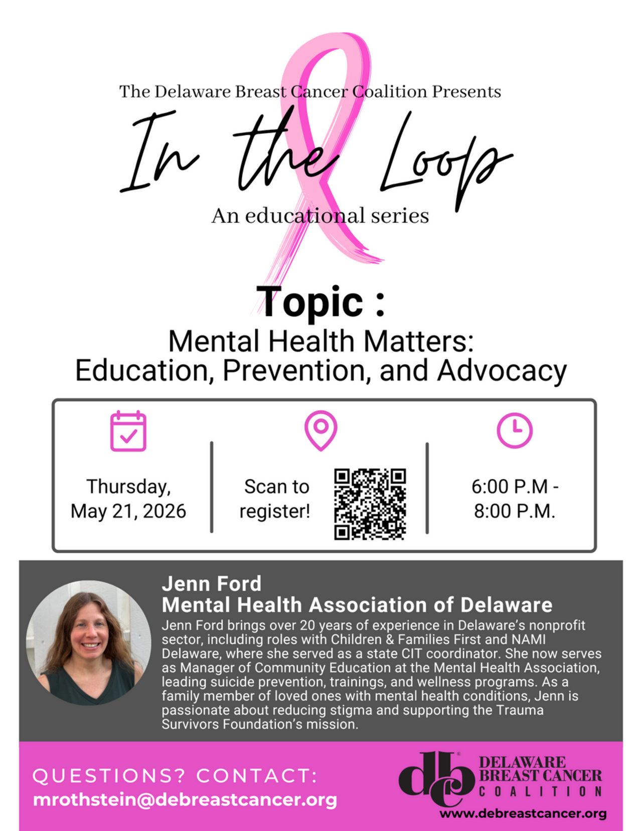 In the Loop: Mental Health Association of Delaware logo