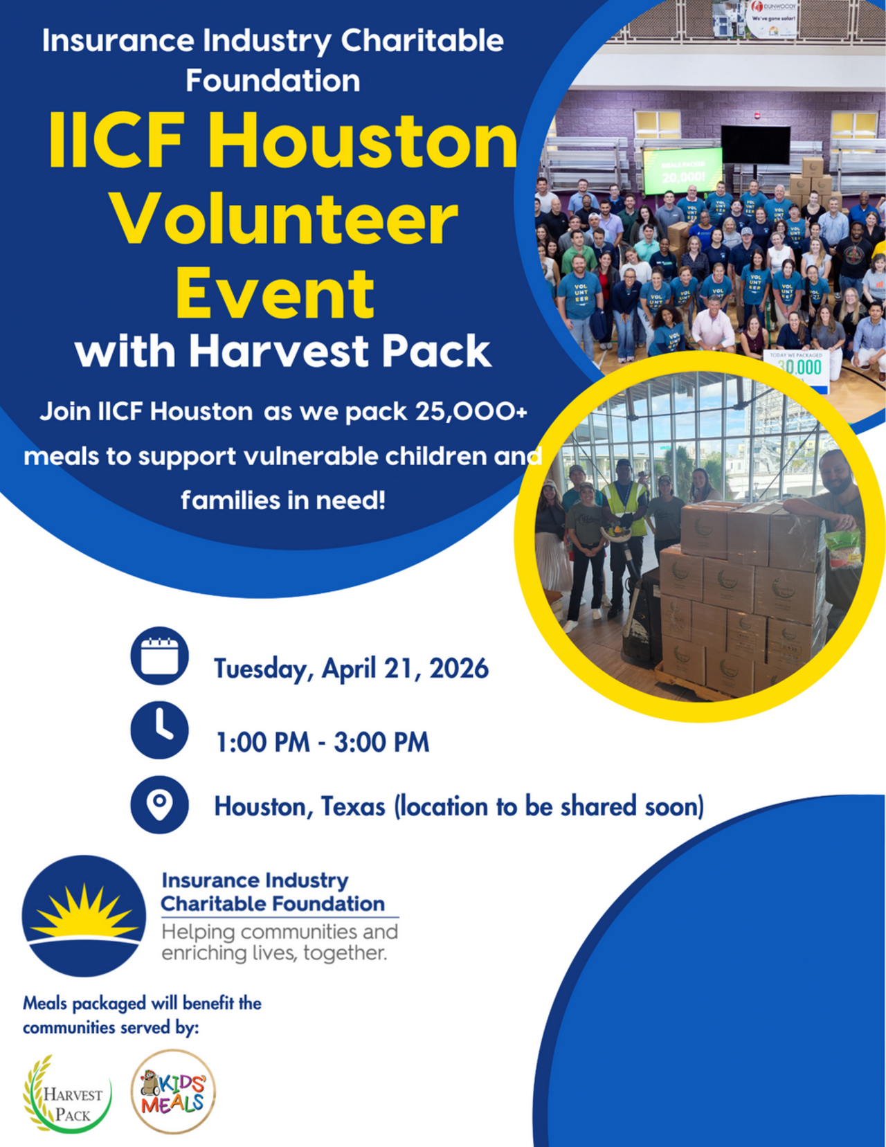 Houston Harvest Pack Volunteer Event logo