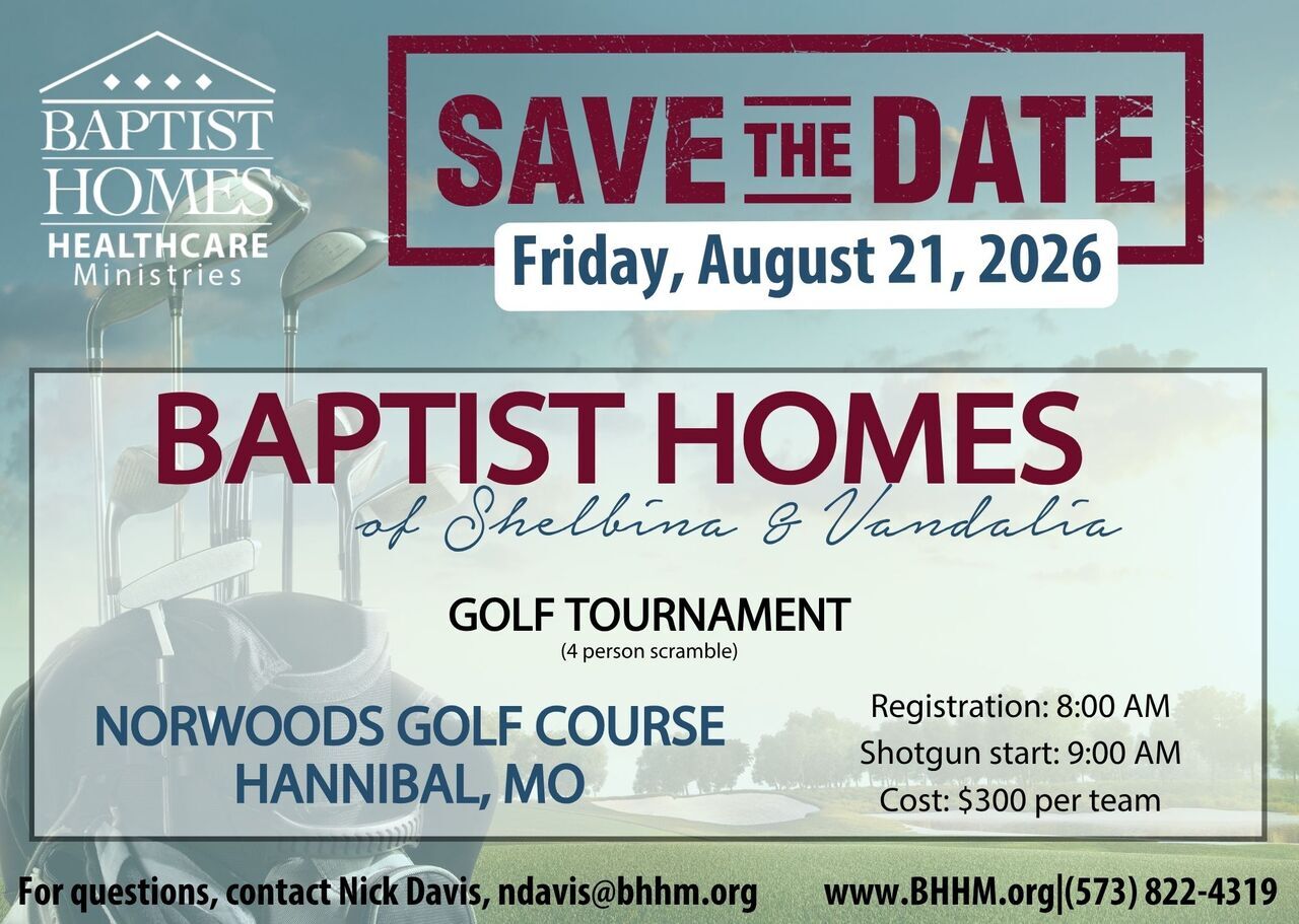 Baptist Homes of Shelbina & Vandalia 2026 Charity Golf Tournament logo