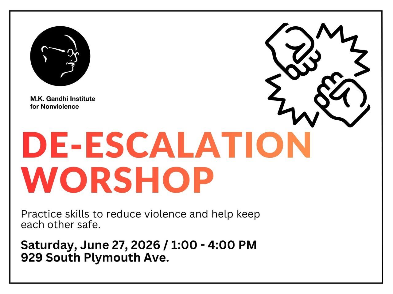 June De-escalation Workshop '26 logo