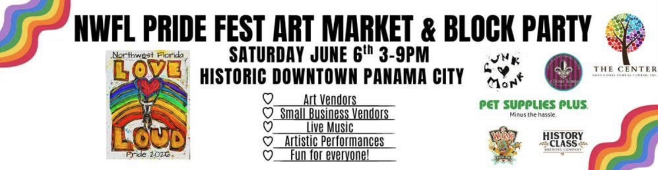 Florida - NWFL Pridefest Art Market & Block Party logo