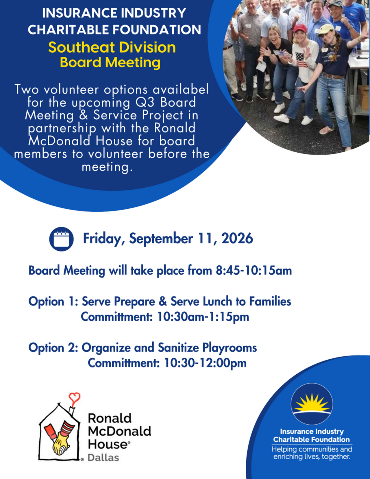 IICF Southeast at Ronald McDonald House Dallas logo