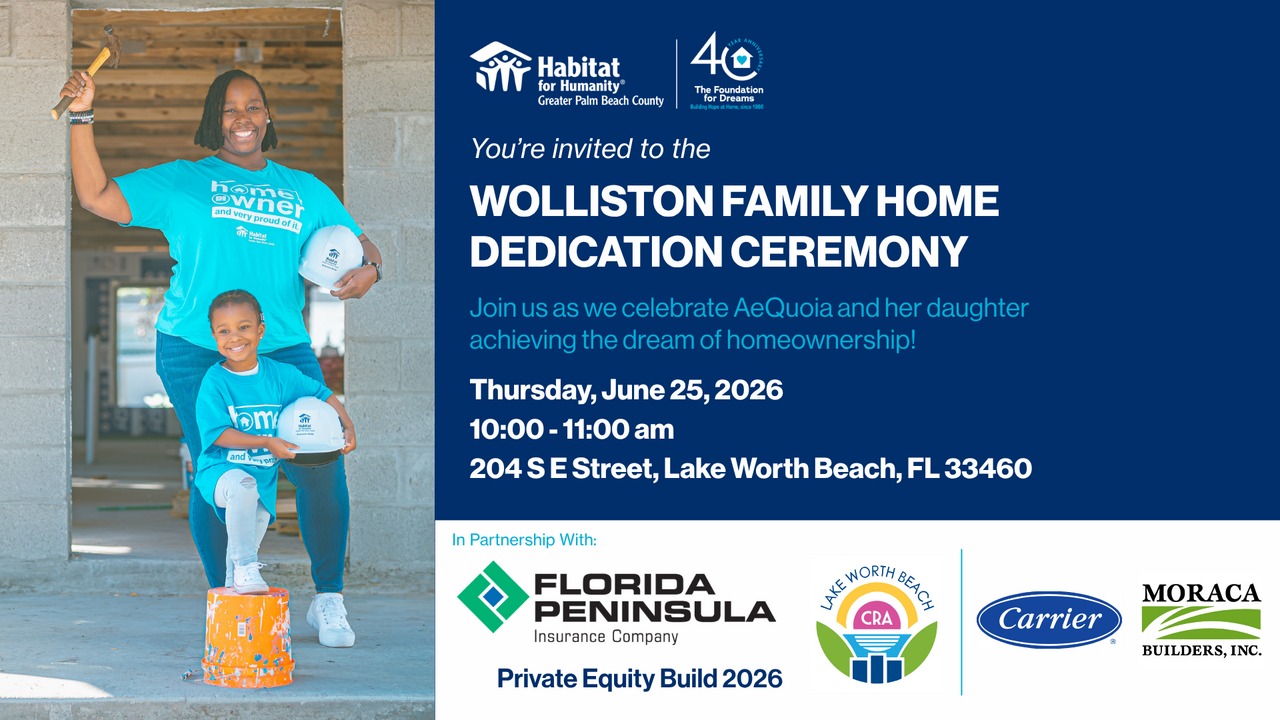 Wolliston Family Home Dedication Ceremony logo