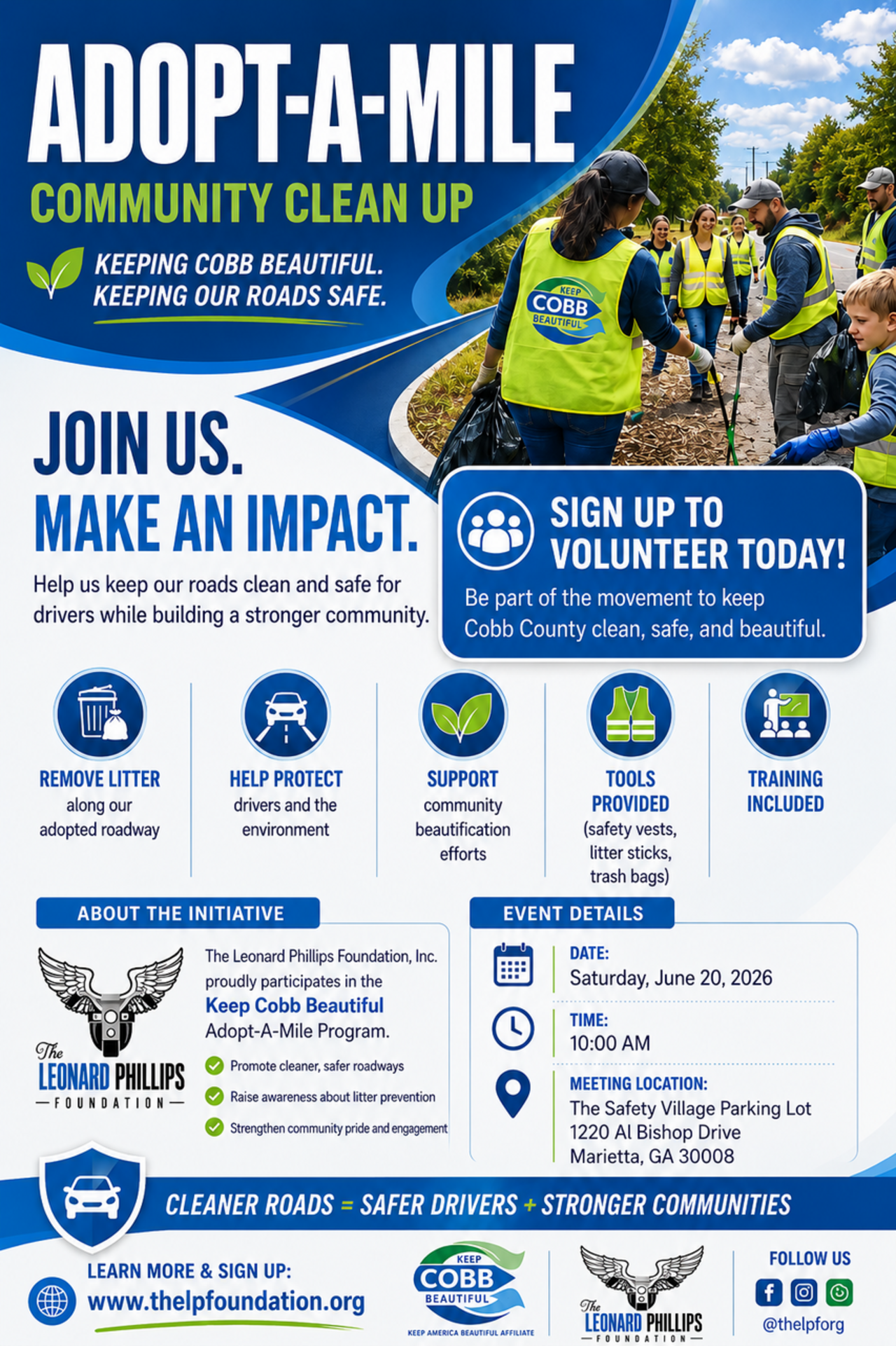 Adopt A Mile (USA 250 Cleanup) logo