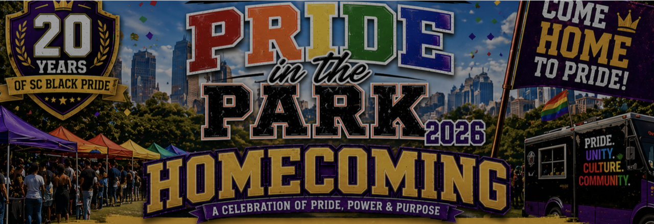 South Carolina Black Pride's 2026 Pride in the Park logo