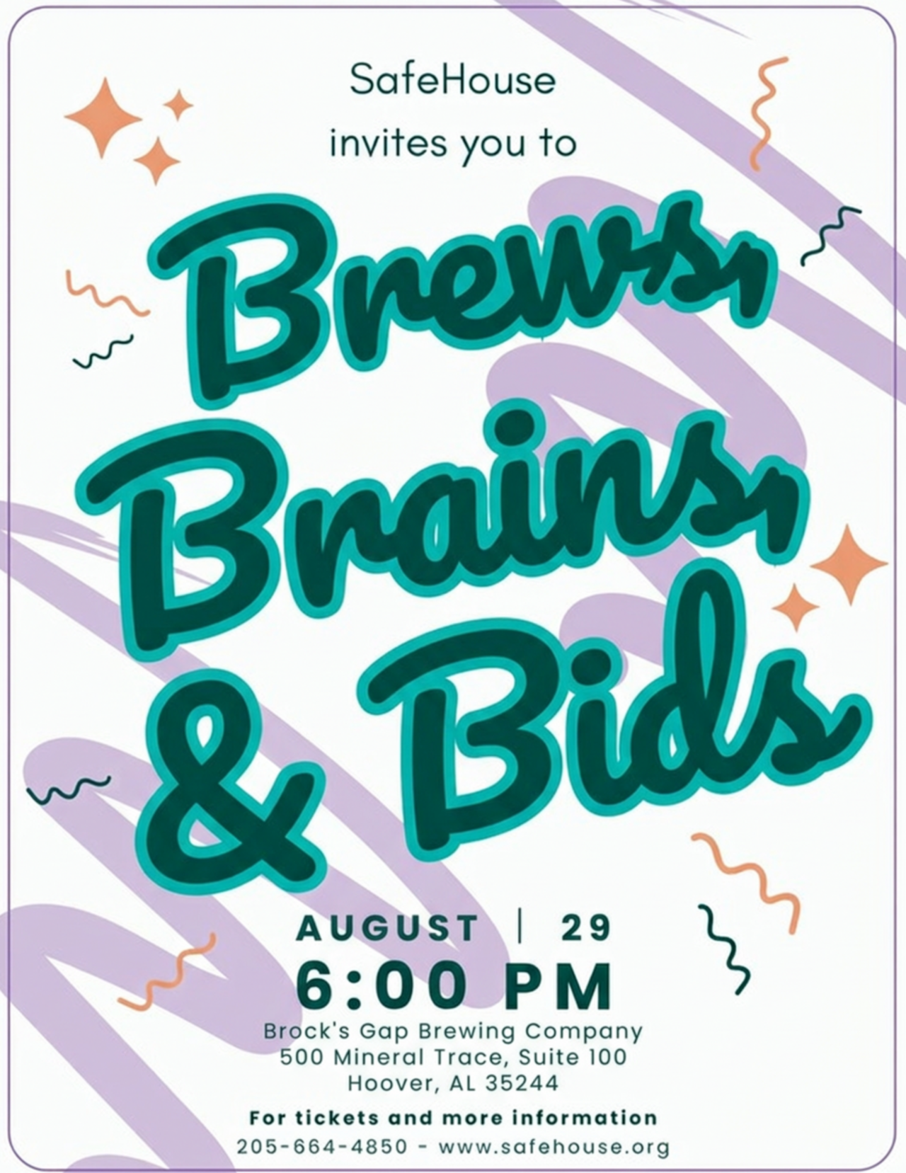 Brews, Brains, and Bids 2026 logo