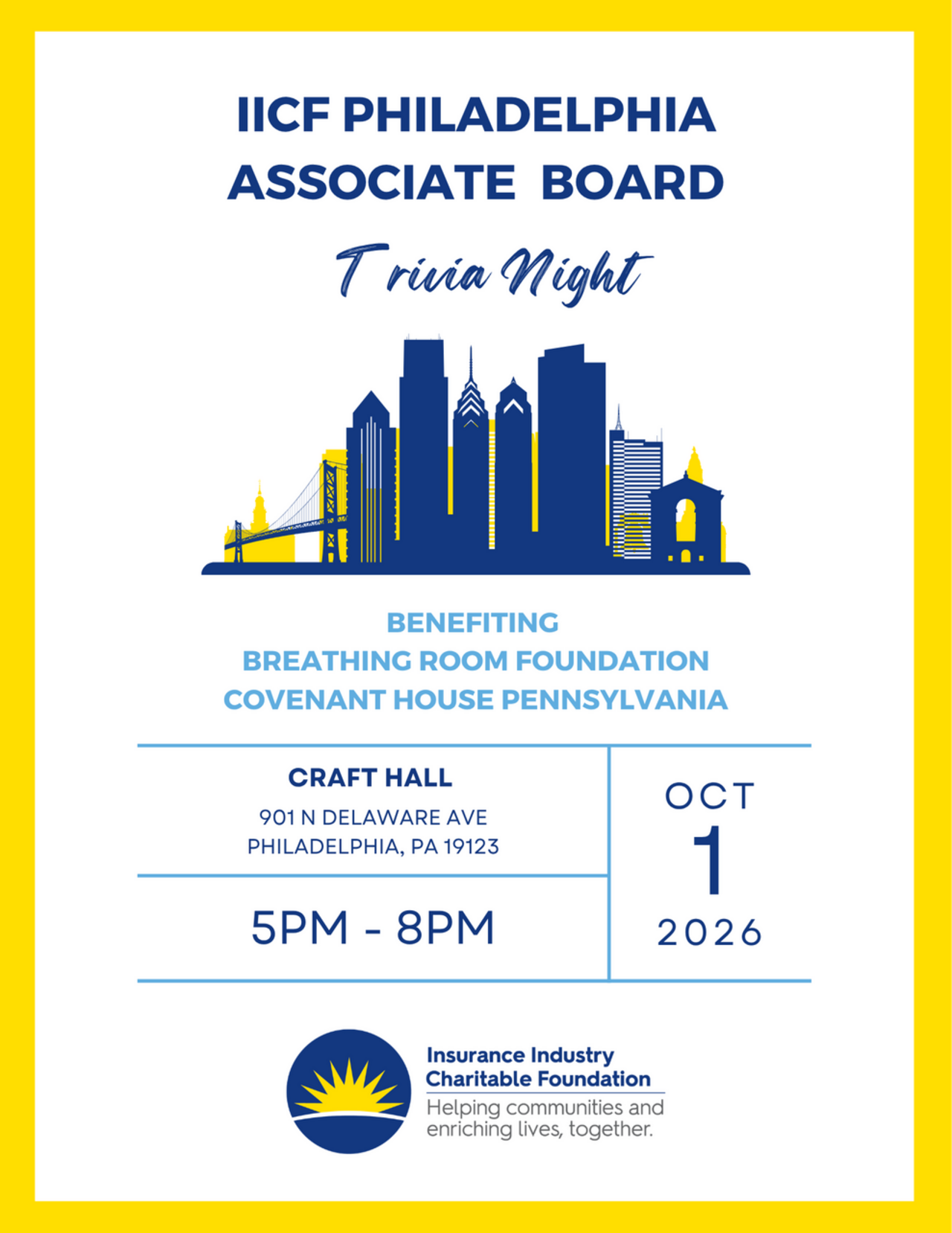 IICF Philadelphia Associate Board Trivia Night logo