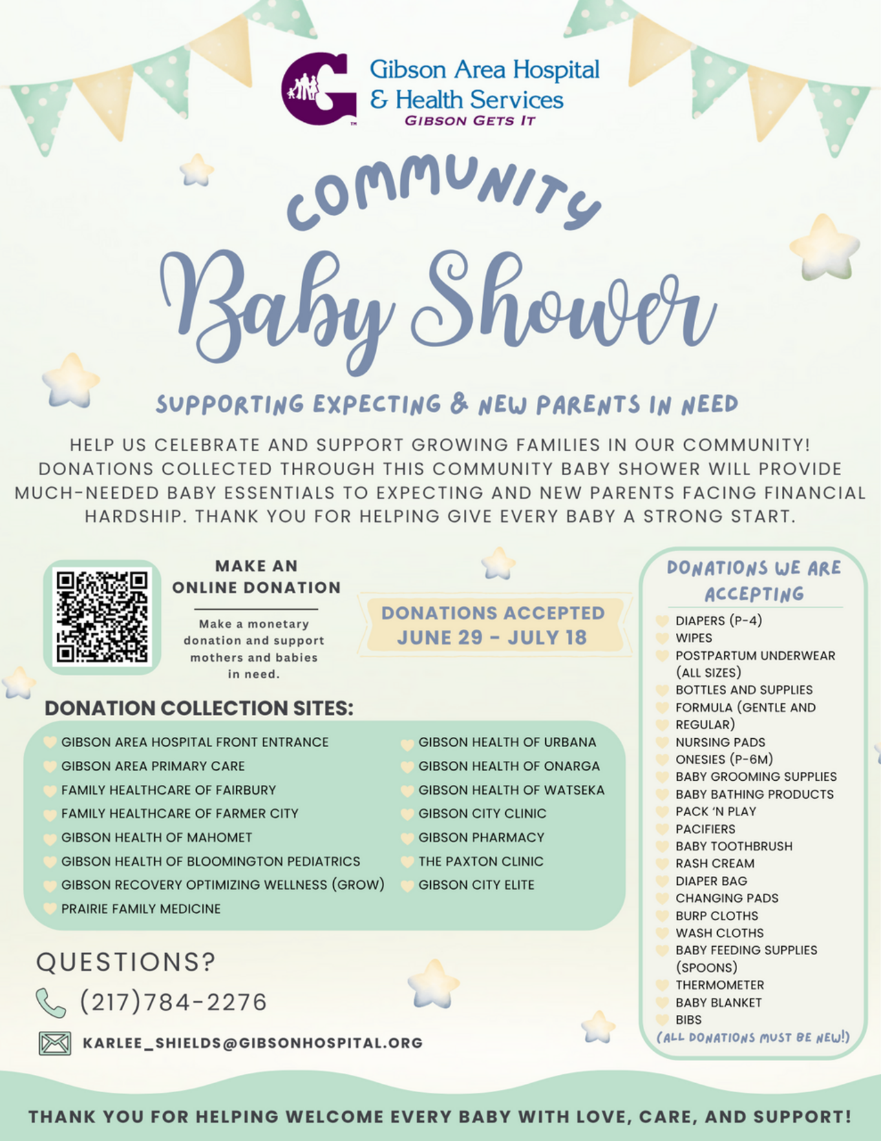 GAH Community Baby Shower logo